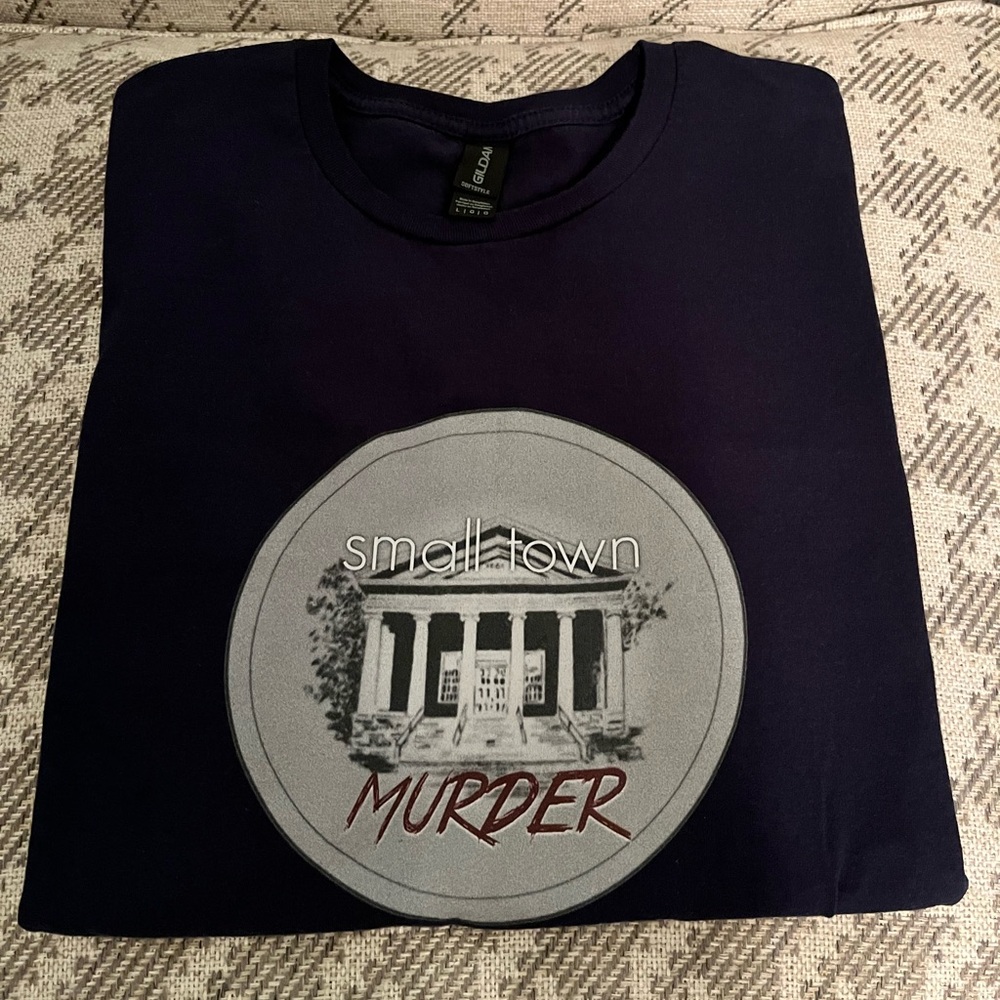 Navy Small Town Murder shirt